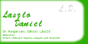 laszlo daniel business card